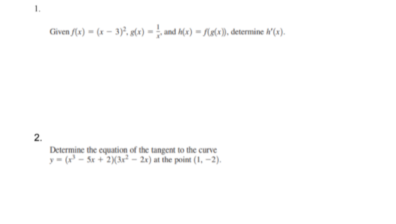  Given f(x) = (x - 3), g(x) = =, and h(x)