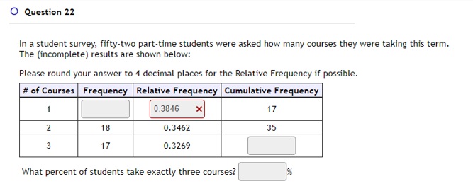 following questions. a) 68 % of the students spend between 9.7 x