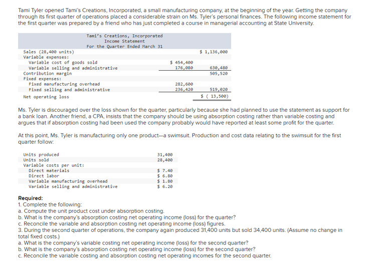 beginning of the year. Getting the company through its first quarter of