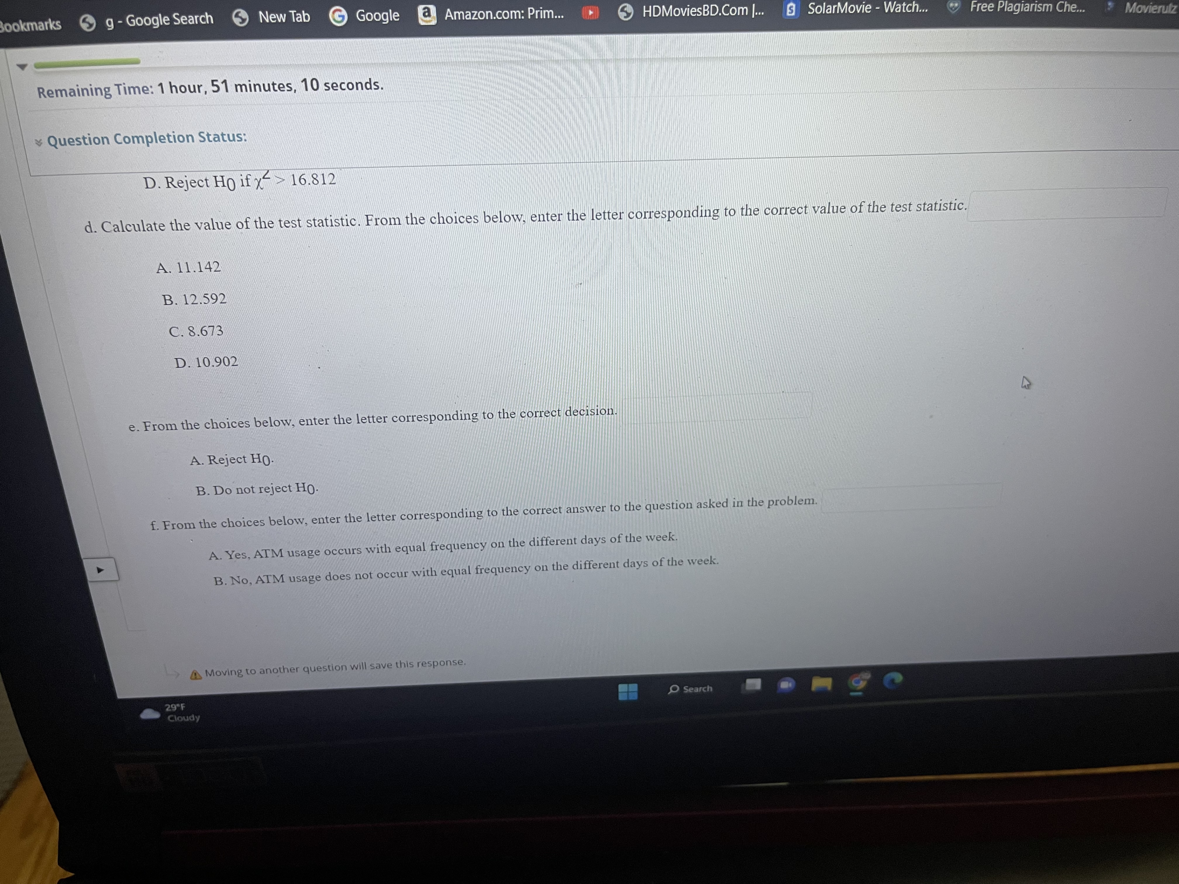 correct test statistic and its formula. A. MST B. F- MSE C.