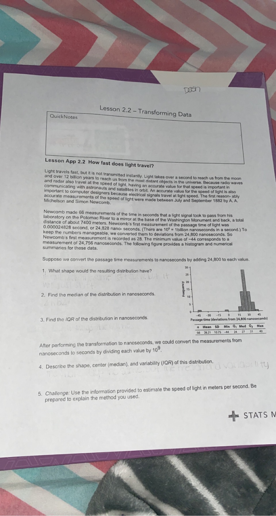  Lesson 2.2 - Transforming Data Quick Notes Lesson App 2.2 How