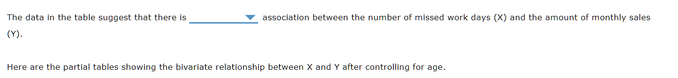 bivariate gamma) Weaker relationship between X and Y (gammas from partial tables