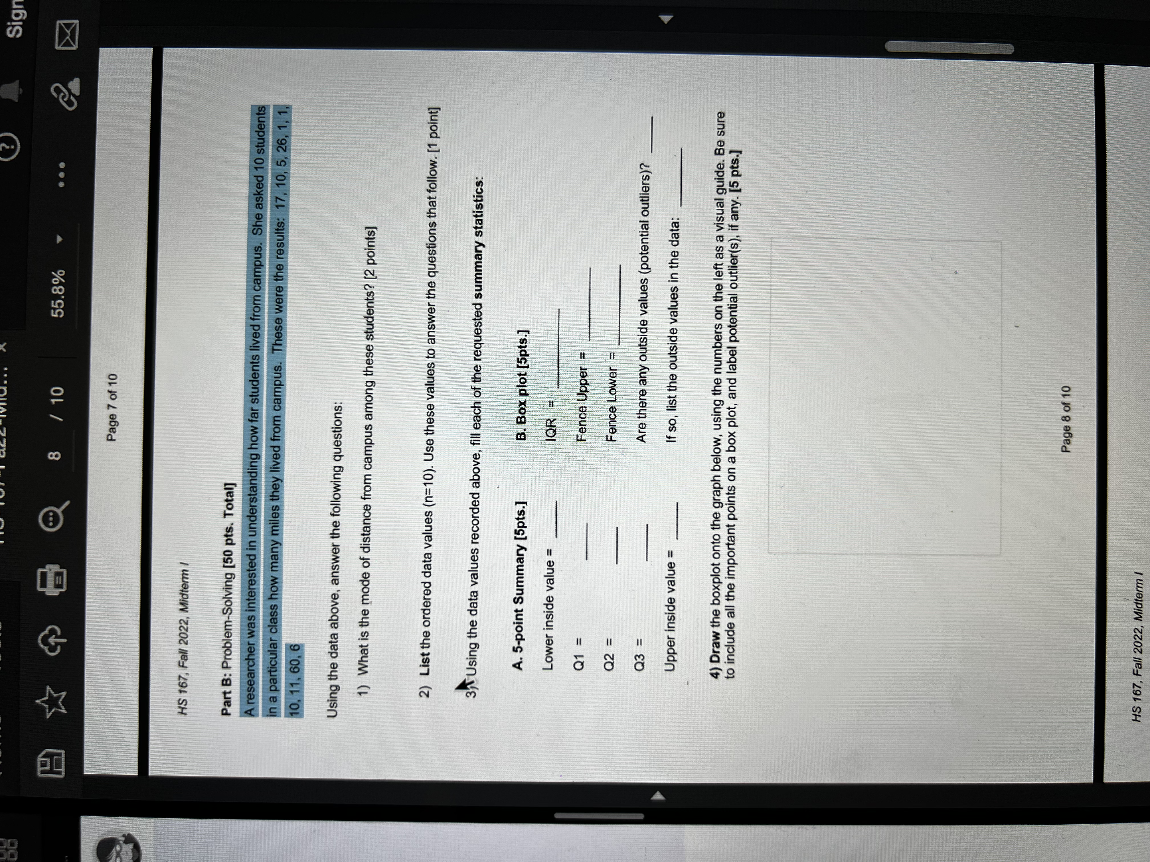 CO / 10 55.8% . . . X Page 7 of