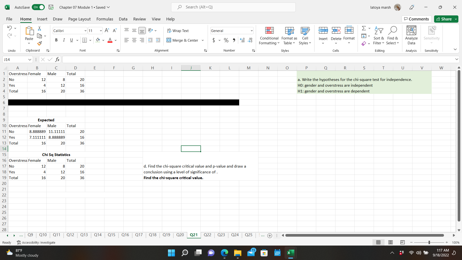 X AutoSave On ly Chapter 07 Module 1 . Saved Search