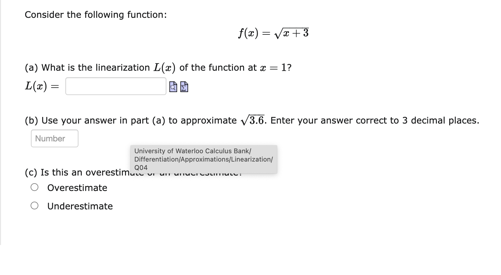 v3.6. Enter your answer correct to 3 decimal places. Number University of