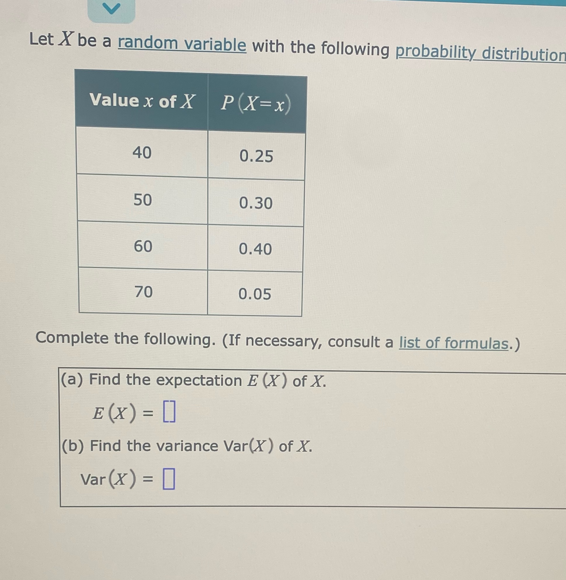 Please answer a and b Let X be a random variable with