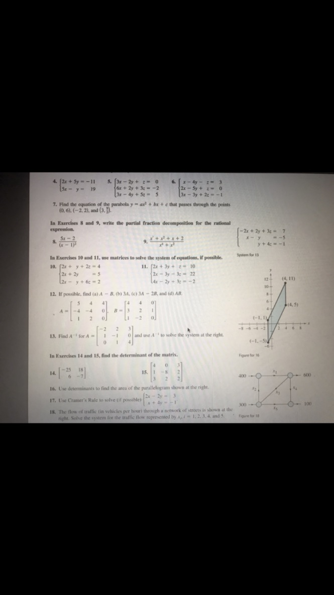 4. [2x + Sy = -11 5. [3x - 2y +