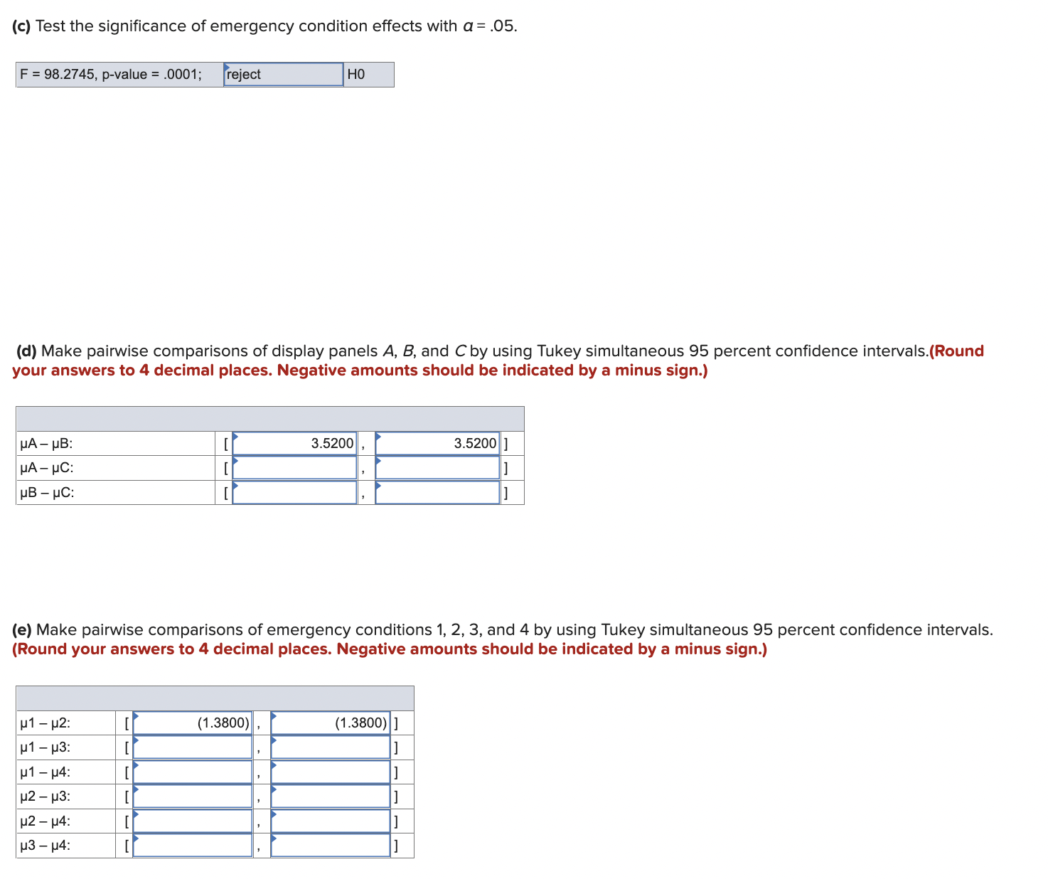 of the data. Emergency Condition Display Panel 1 2 3 4 A