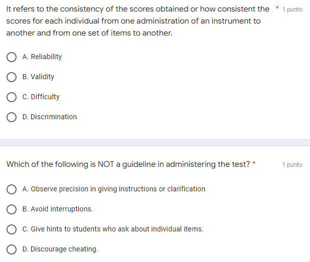 you make for the test item? A. Revise O B. Retain/Include C.