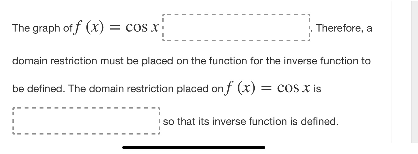  The graph off (X) = COS x E I. Therefore, a