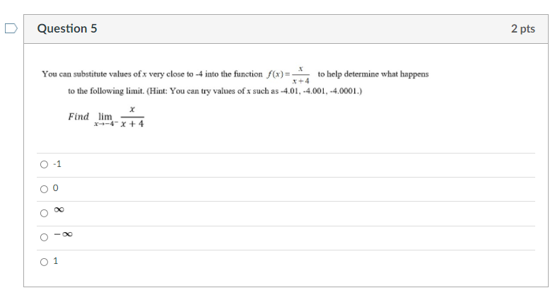  Please Answer the following questions1.) D Question 5 2 pts You