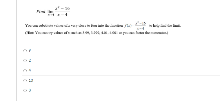 / (x) = - to help determine what happens x+4 to the