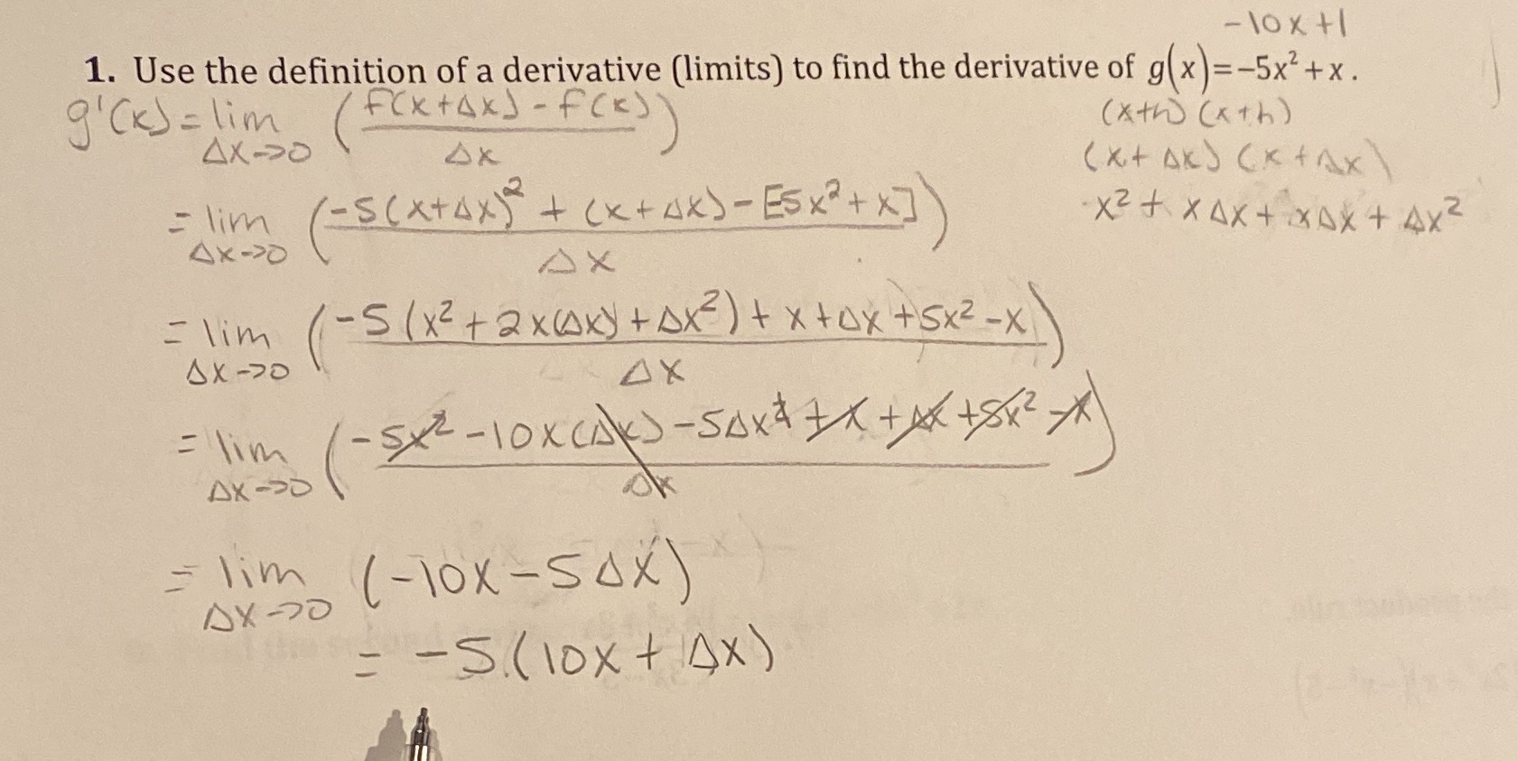 So I keep attempting this problem and using the rules of derivatives