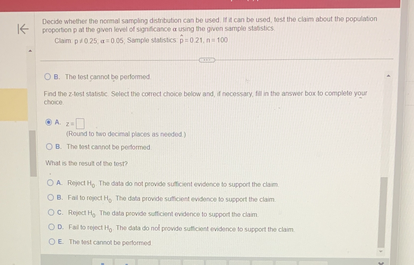  Decide whether the normal sampling distribution can be used. If it