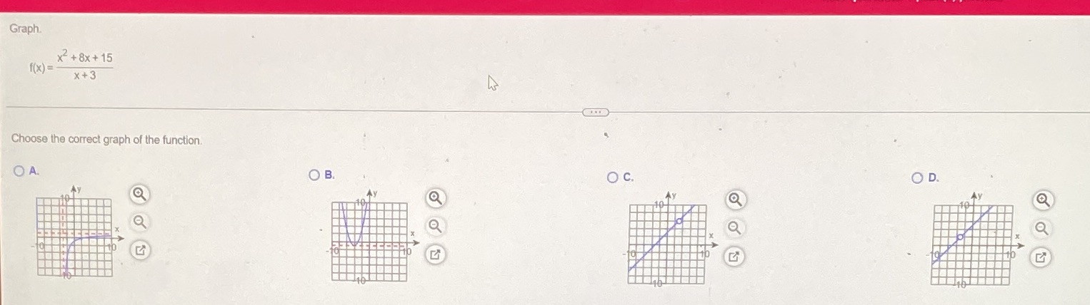  Graph x2 + 8x + 15 f(x ) = x +3