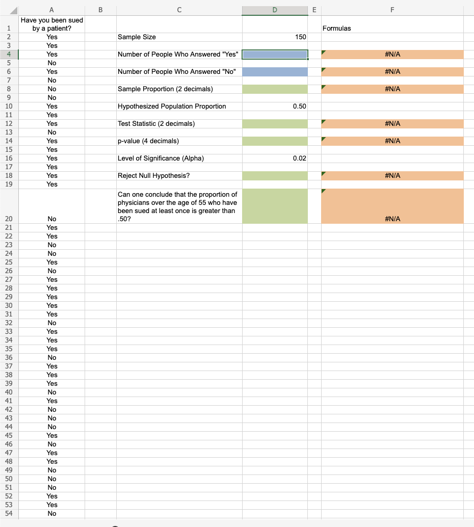 #N/A Yes Number of People Who Answered "Yes" No #N/A Yes Number