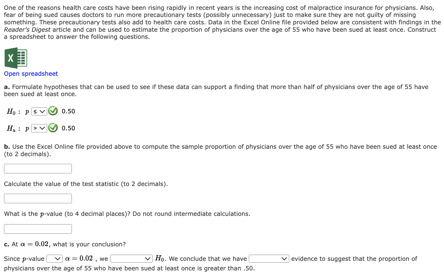 Statistic (2 decimals) 13 No #N/A 14 Yes p-value (4 decimals) Yes