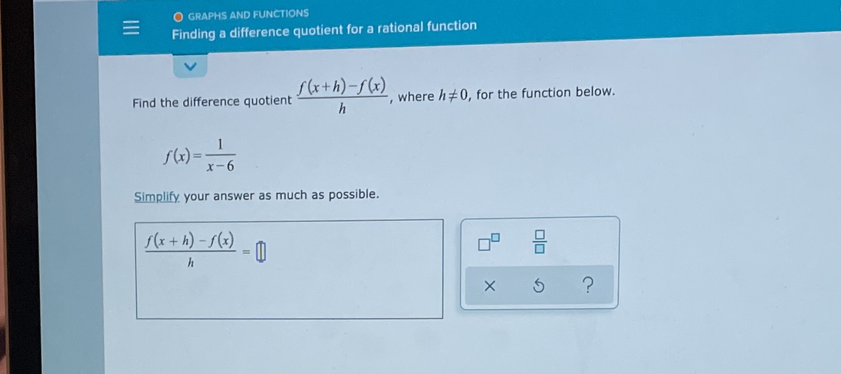  O GRAPHS AND FUNCTIONS E Finding a difference quotient for a