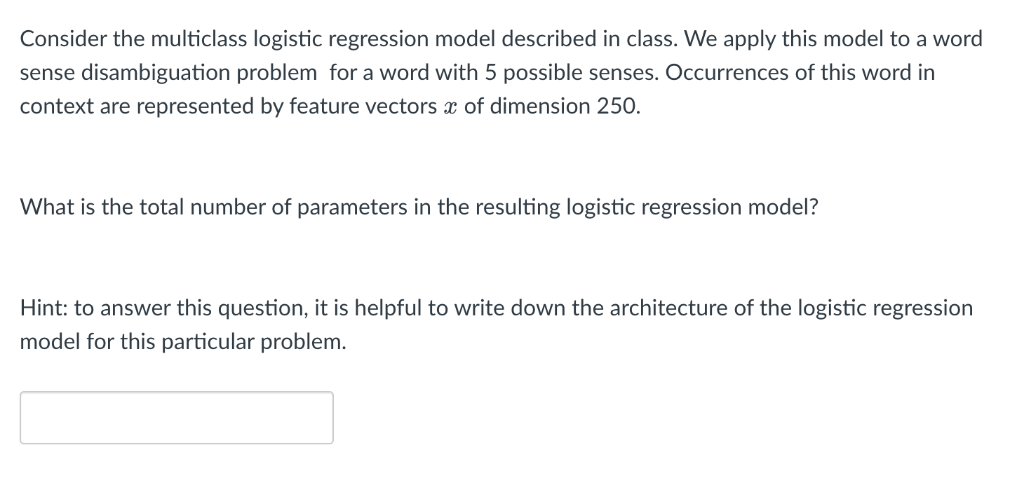 this model to a word sense disambiguation problem for a word with
