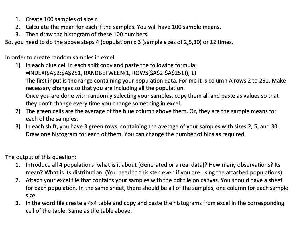 to recreate the following graph. Population distribution 1 = 2 1 =