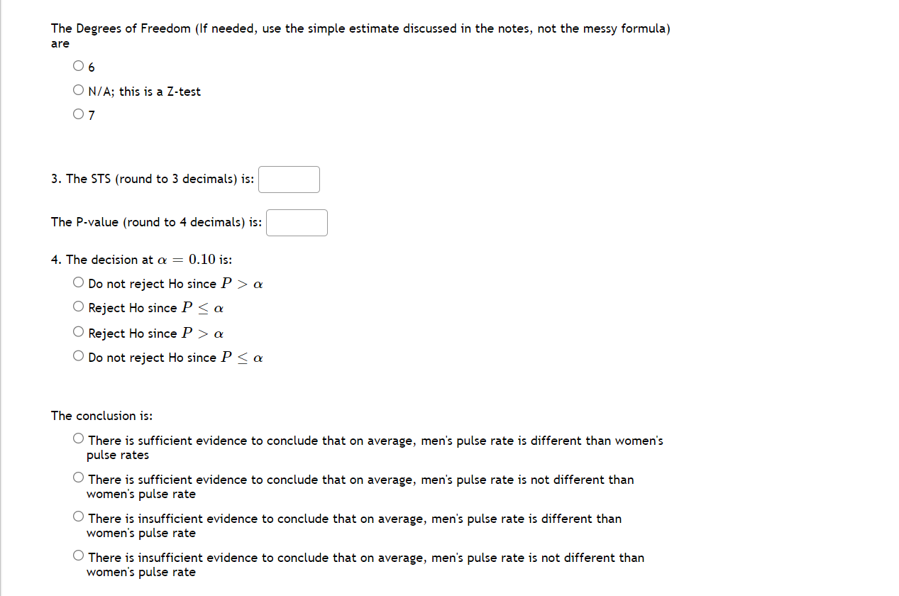 pulse for men is different than than mean resting pulse for women