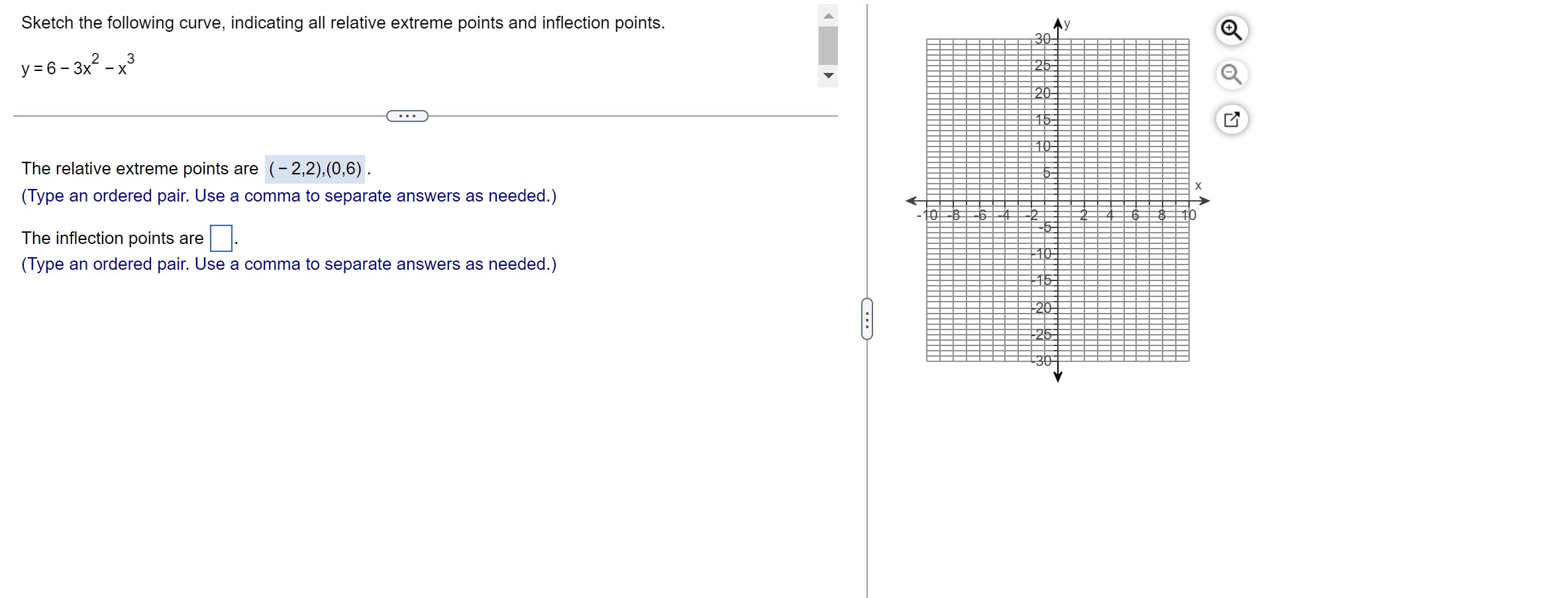 - 54) . (Type an ordered pair.) Since the value of f\"