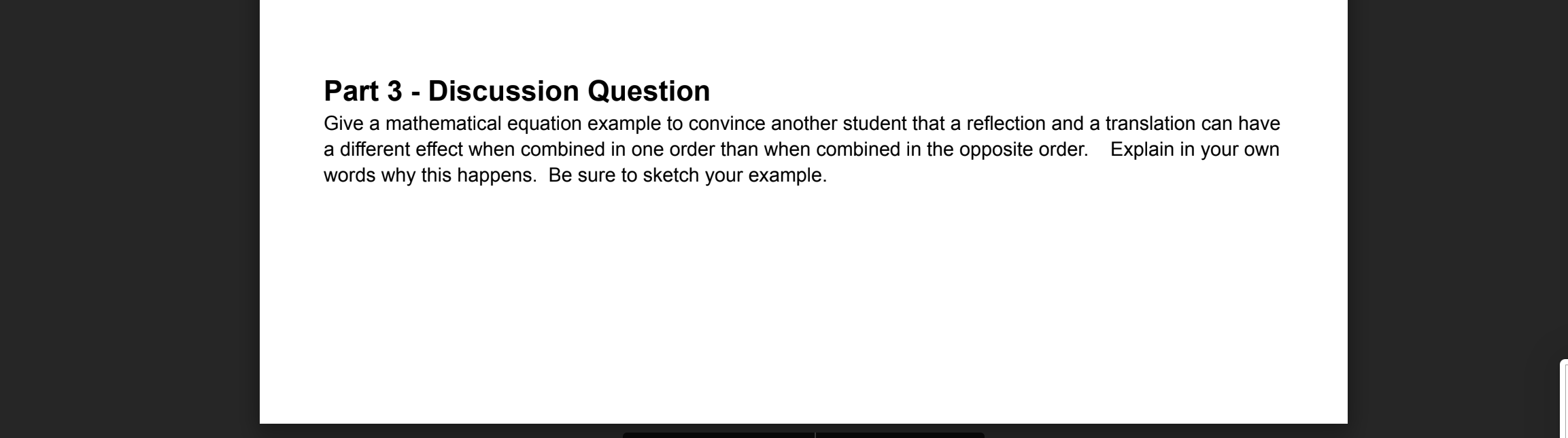 explain all work. 10 points each Part 1 - Application Describe a