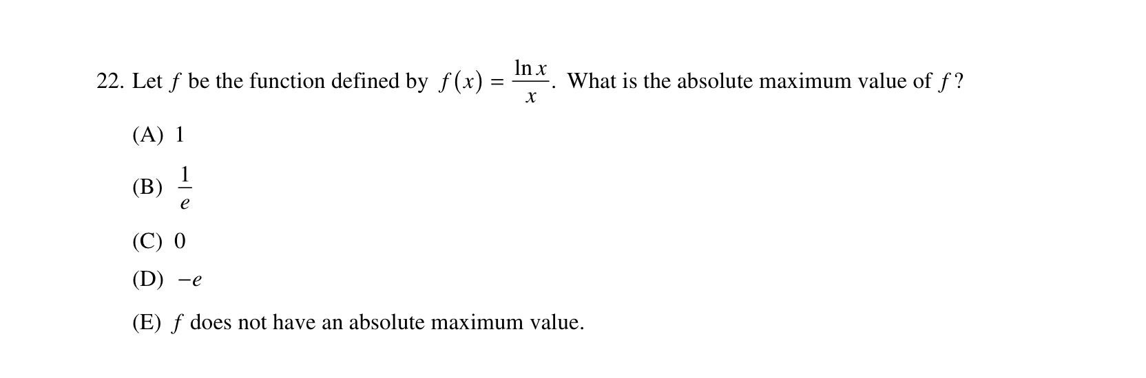 thank you so much!! 22. Let f be the function defined by
