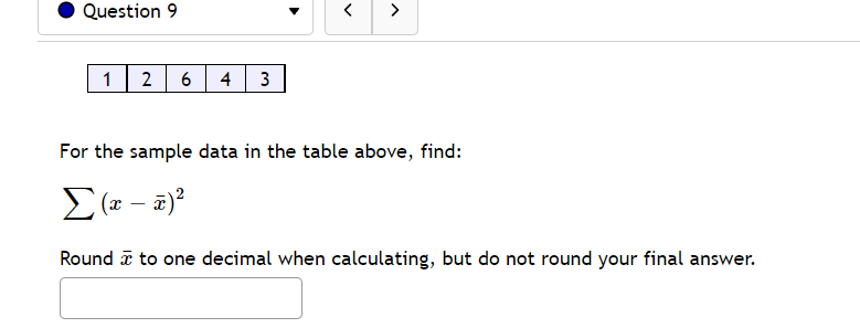above, find: :{3 if Round 5: to one decimal when calculating, but