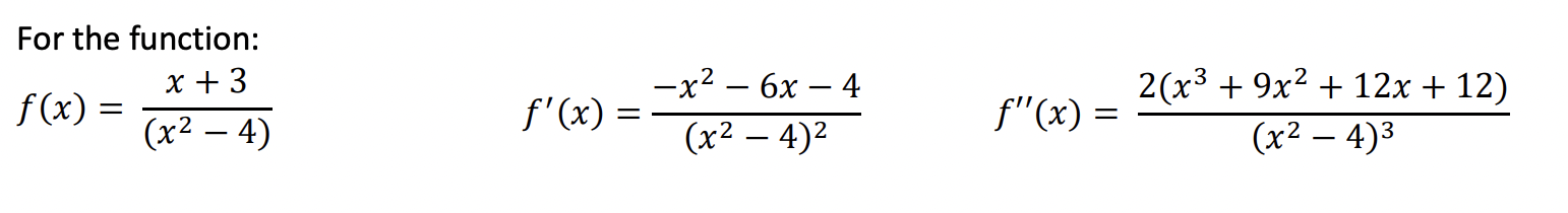 + 12) (x2 - 4) (x2 - 4)2 f"(x) = (x2 -