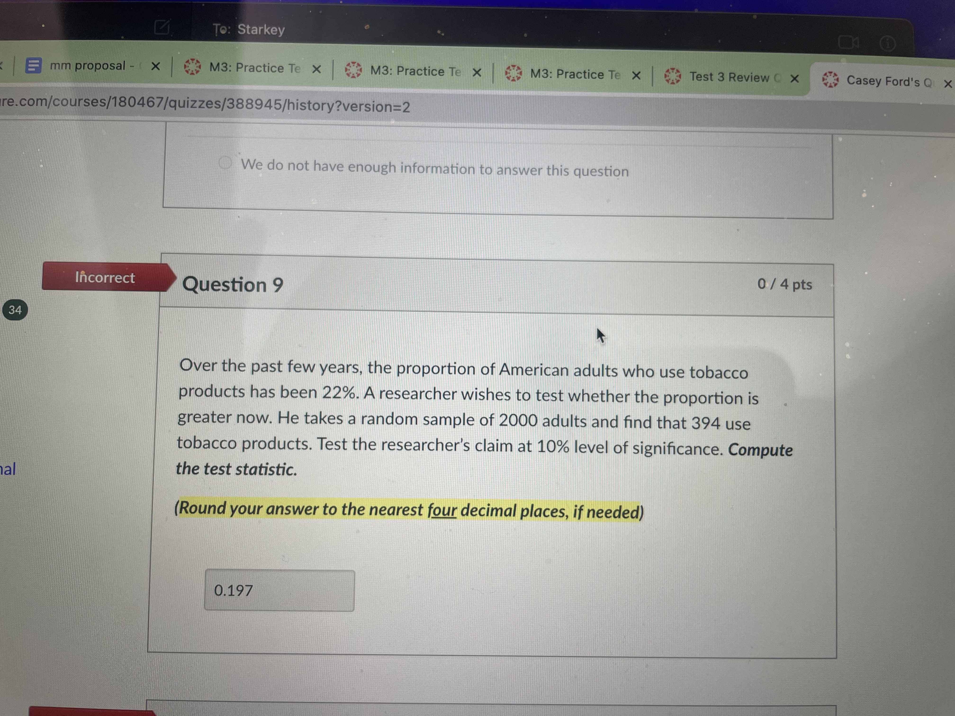  7 To: Starkey mm proposal - ( X M3: Practice Te