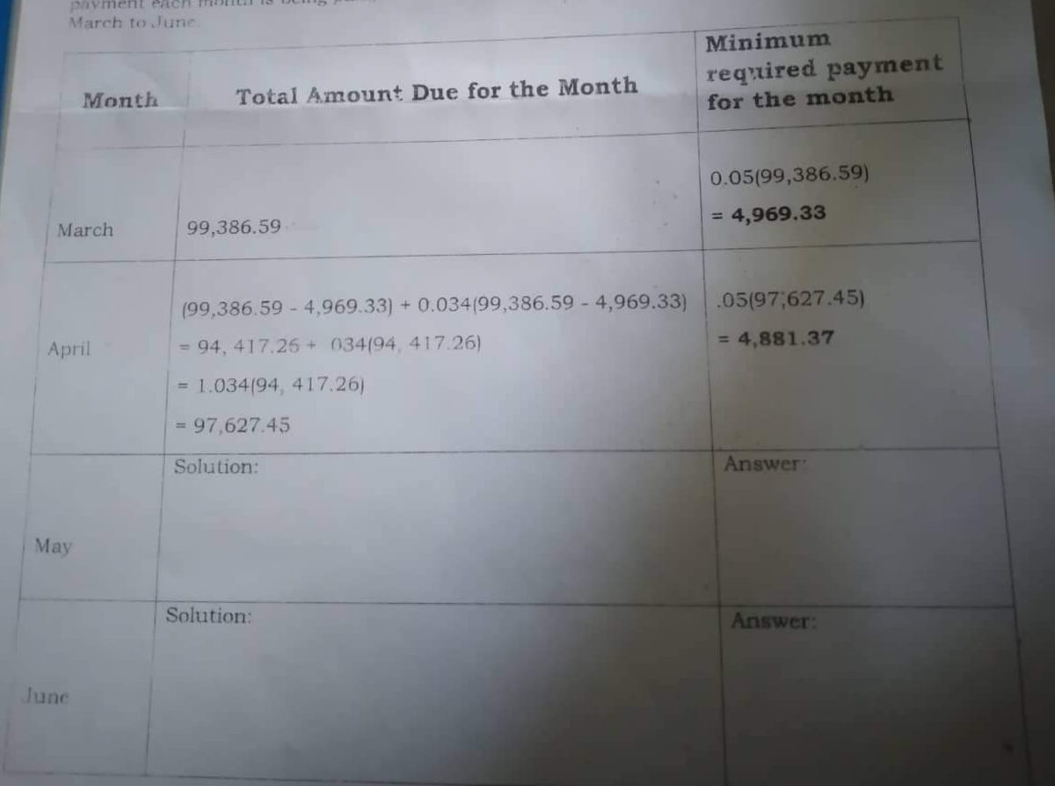 As of this month's cut-off date, the current total amount due from