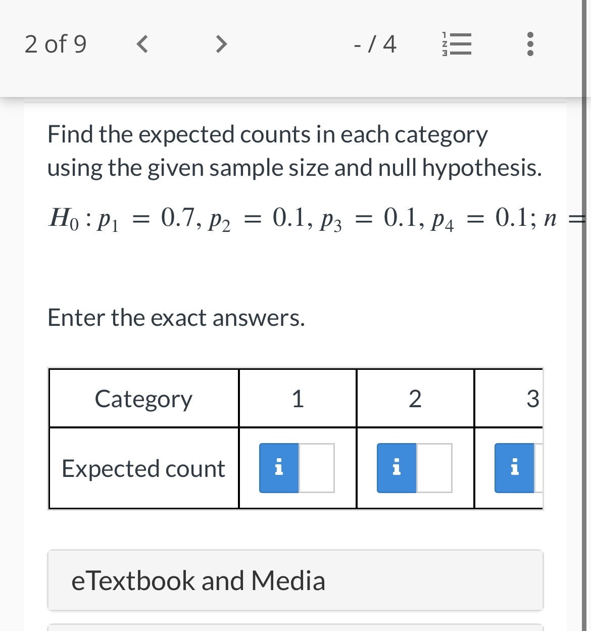 decimal places. X p-value =3 of 9 - /12 E . .