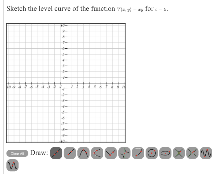 of v below. -6 -5 -4 -2 2 3 5 6 Clear