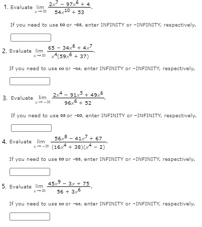 If you need to use co or -00, enter INFINITY or -INFINITY,