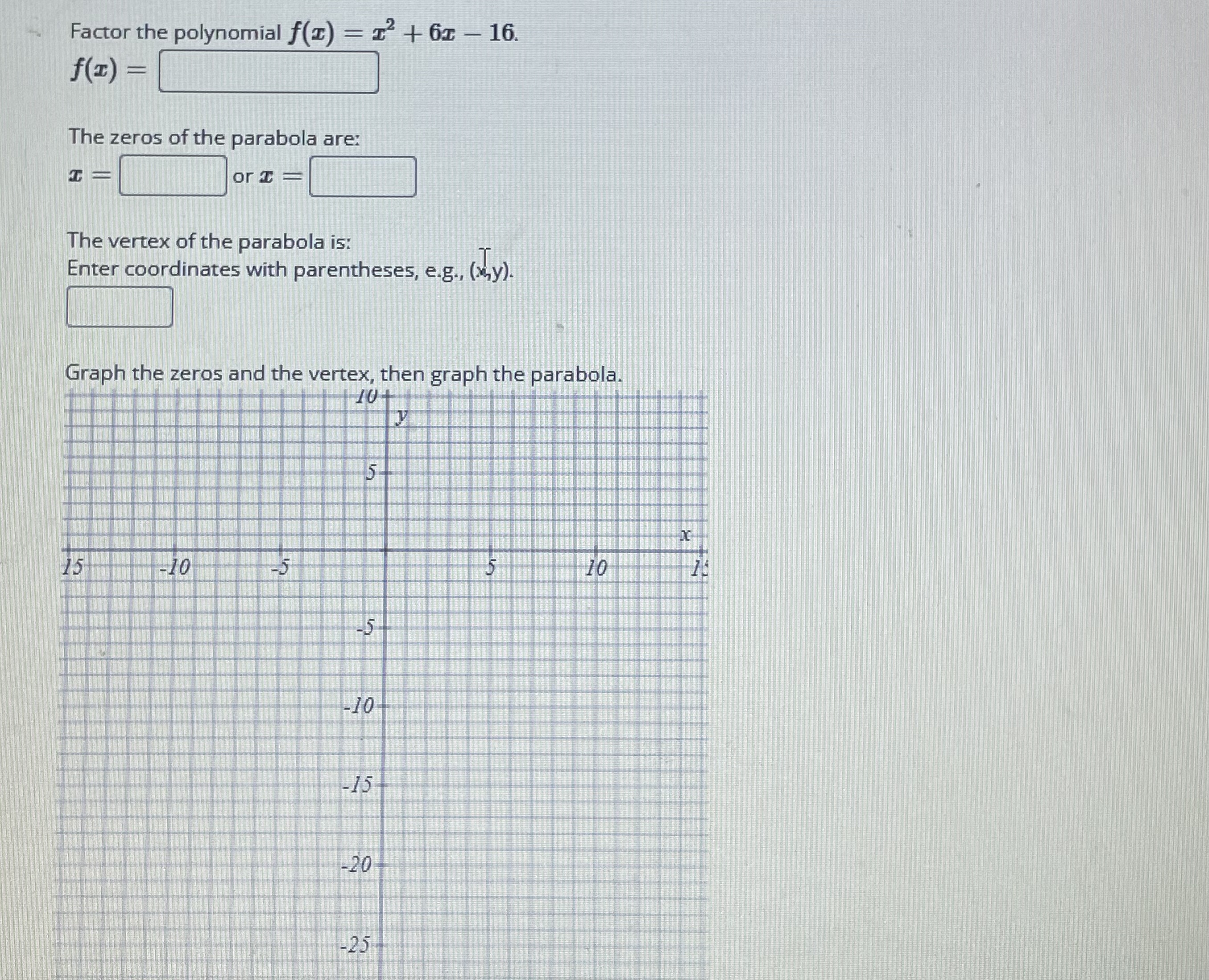 answer boxes will be empty! XB Match each equation with a graph
