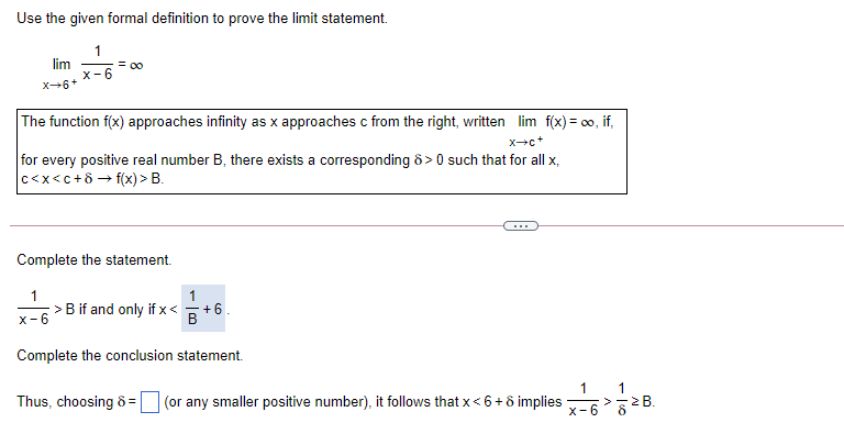 Use the given formal definition to prove the limit statement. The