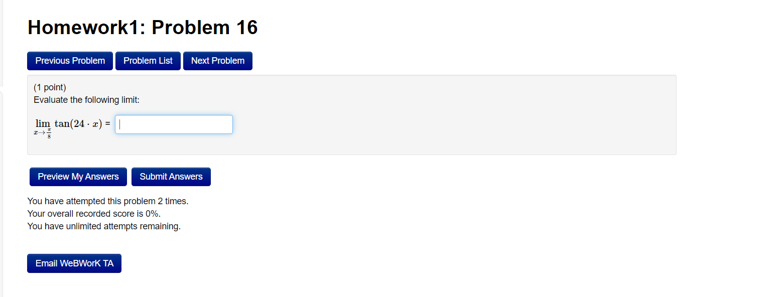  Homework1: Problem 16 Previous Problem Problem List Next Problem (1 point)