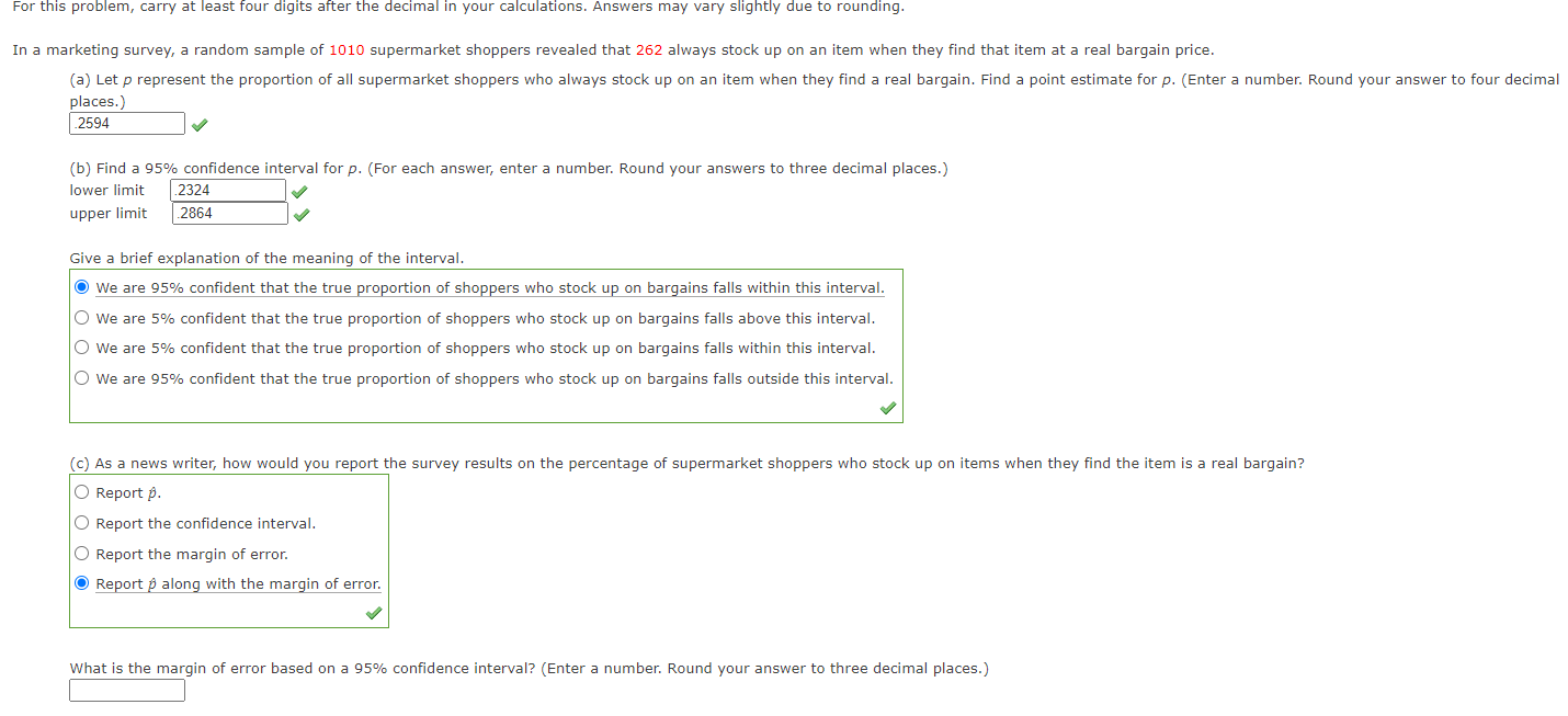 I just need help with explaining how I find the margin of