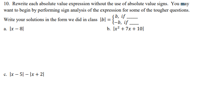 following inequalities. Specify your solution using set and interval notation.\f10. Rewrite each