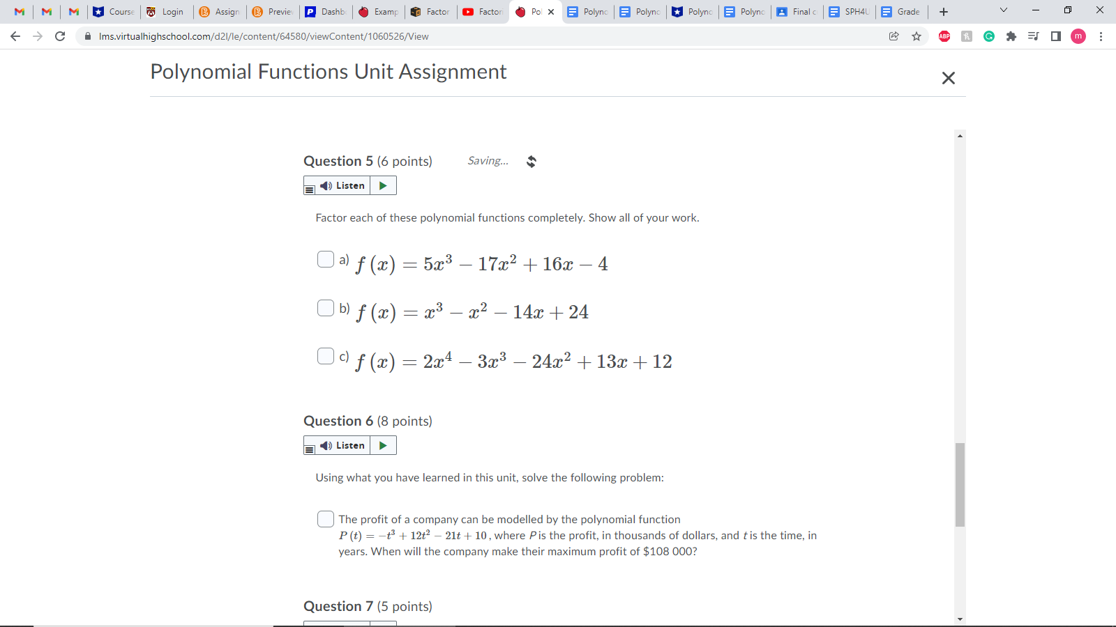 MMM Course Login @ Assign @ Preview P Dashb Examp Factor