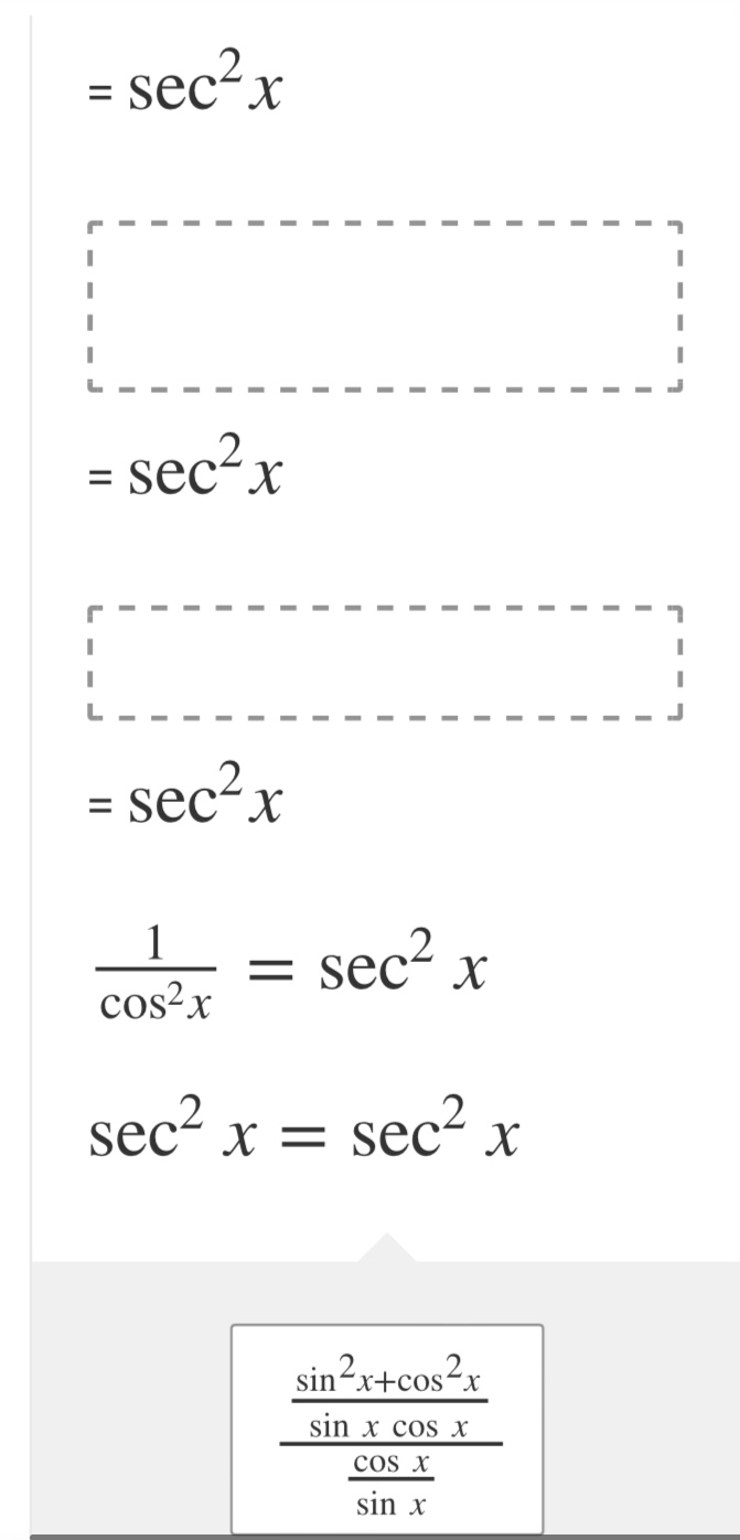 x CSC x COs x Drag an expression to each box to