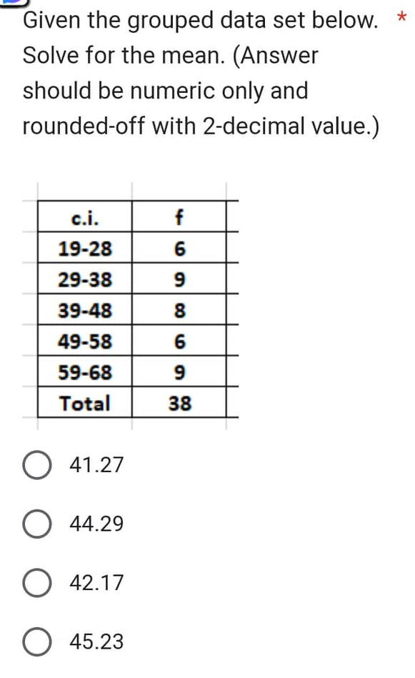 value.) When calculating the median for a * 1 point dataset consisting
