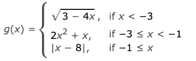 ? 10x; g(x) = x2 ? x + 6(a) g(?3) =(b) f(5)