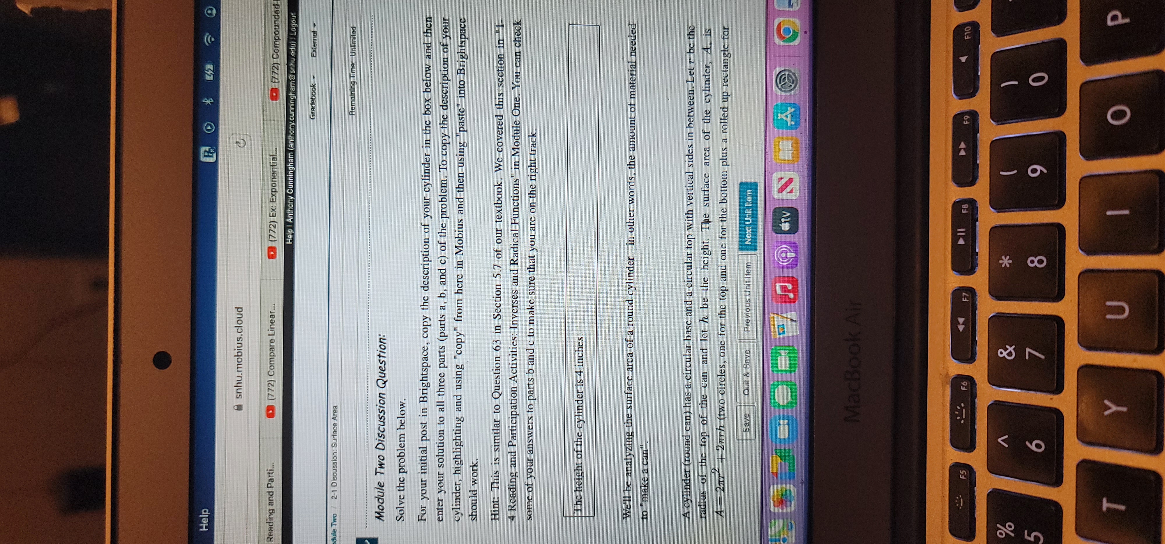 Module Two Discussion Question: Solve the problem below. For your initial post