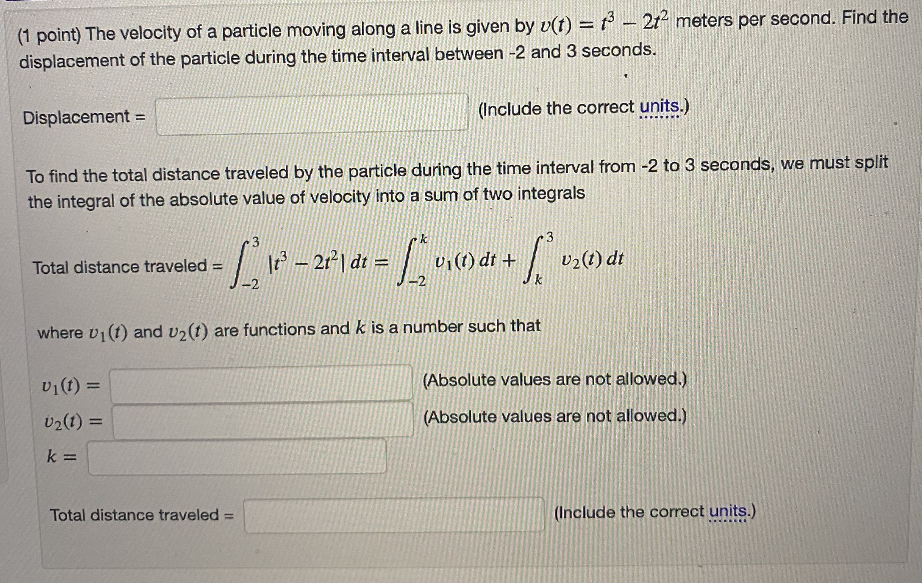 graph, you can estimate the displacement of the object after x seconds