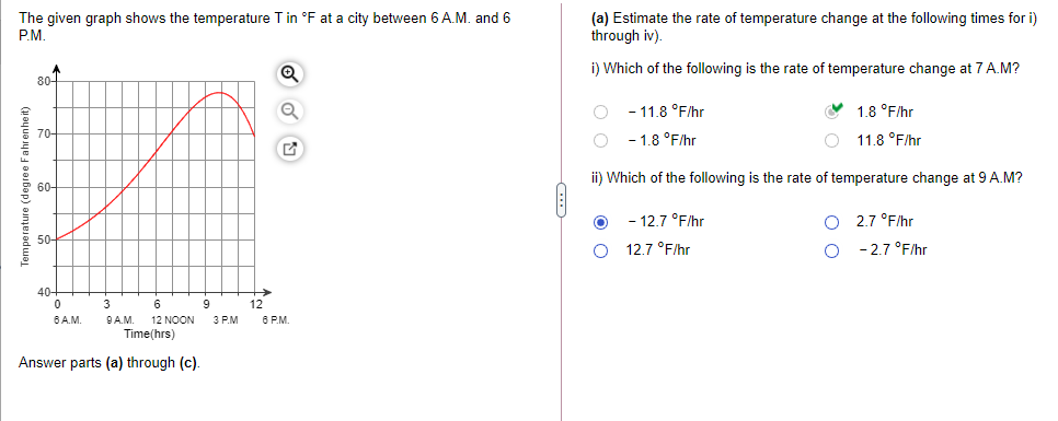 please pick the right answer, thank you. The given graph shows the