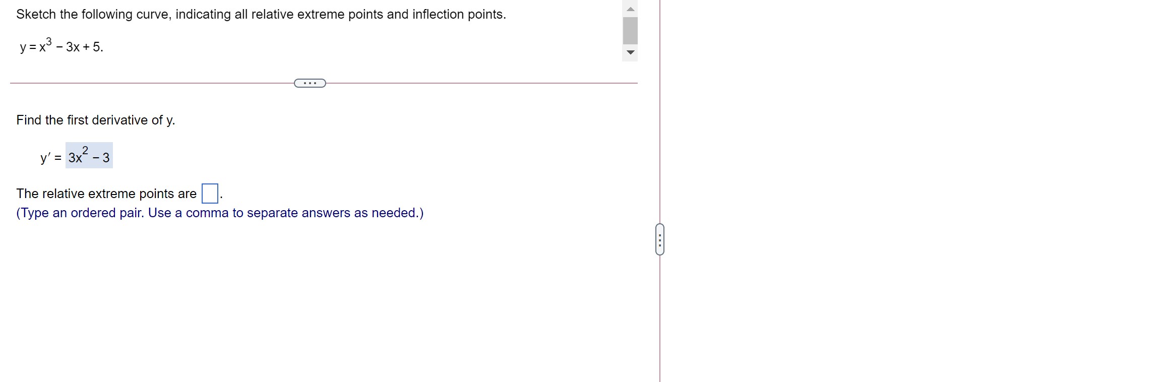 is (0, 6) . (Type an ordered pair.) Since the value of