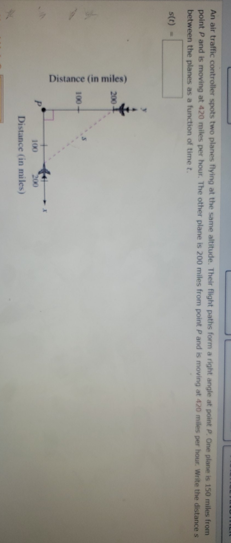 can someone explain this please An air traffic controller spots two planes