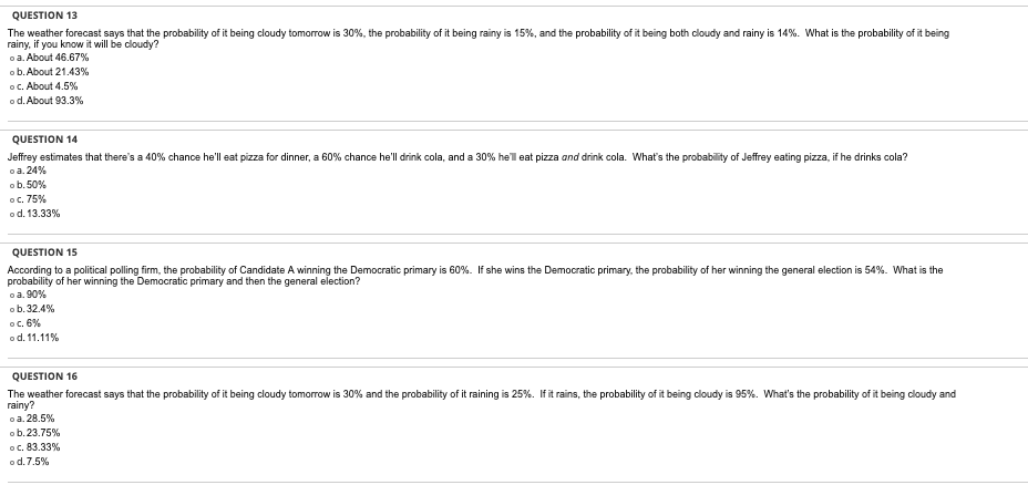 4? o a. , or 25% ob. , or about 33.3%% o